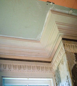 During: The ceiling is boarded and new cornice fitted. St James Road, Sutton, SM1